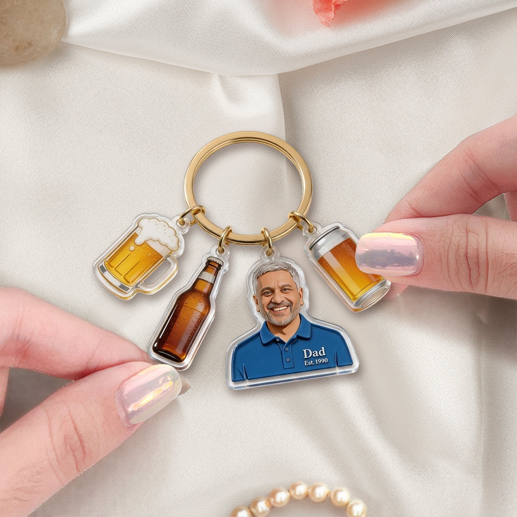 Alcoholic Beverage Fan, Beer, Cocktail, Whiskey, Wine... Lovers - Personalized Alcoholic beverage Premium Keychain With Charms