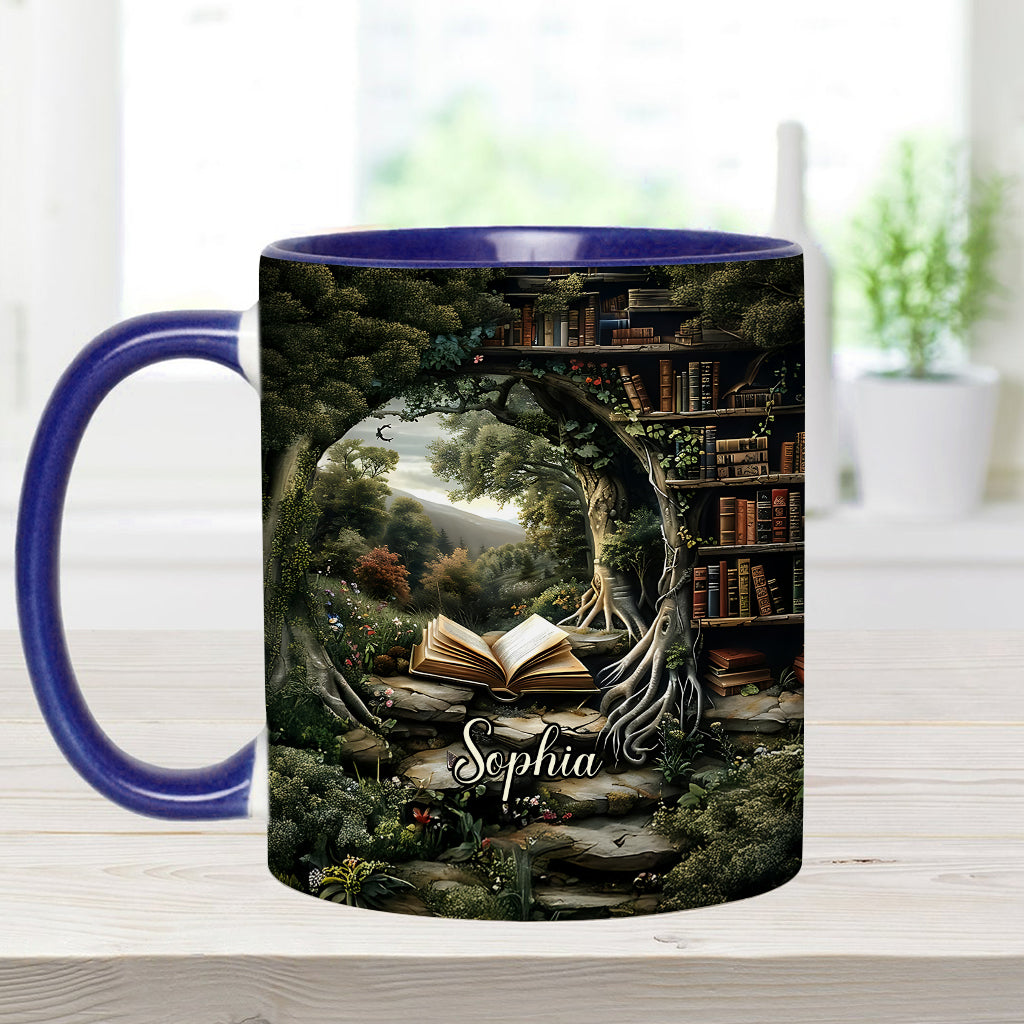 Just A Girl Who Loves Reading - Gift For Book Lovers - Personalized Book Accent Mug