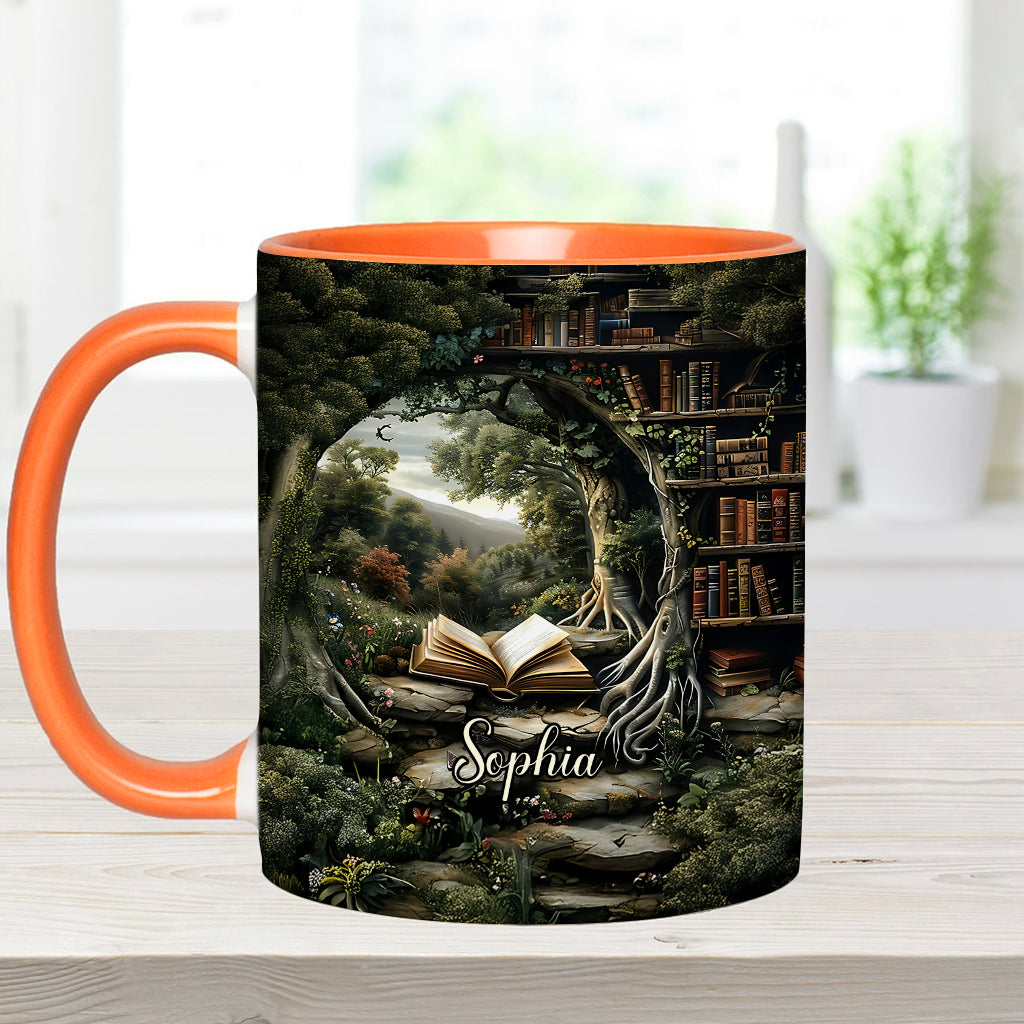 Just A Girl Who Loves Reading - Gift For Book Lovers - Personalized Book Accent Mug