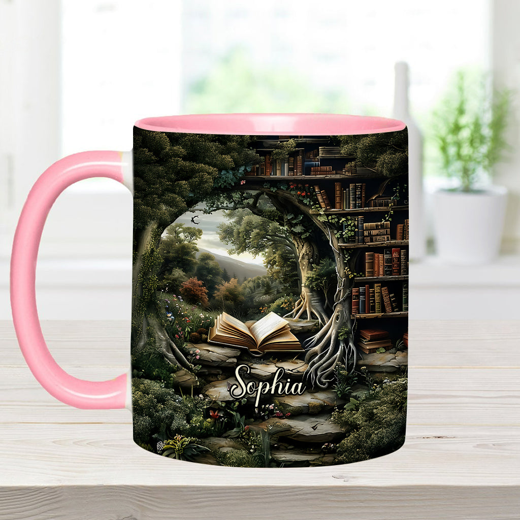 Just A Girl Who Loves Reading - Gift For Book Lovers - Personalized Book Accent Mug