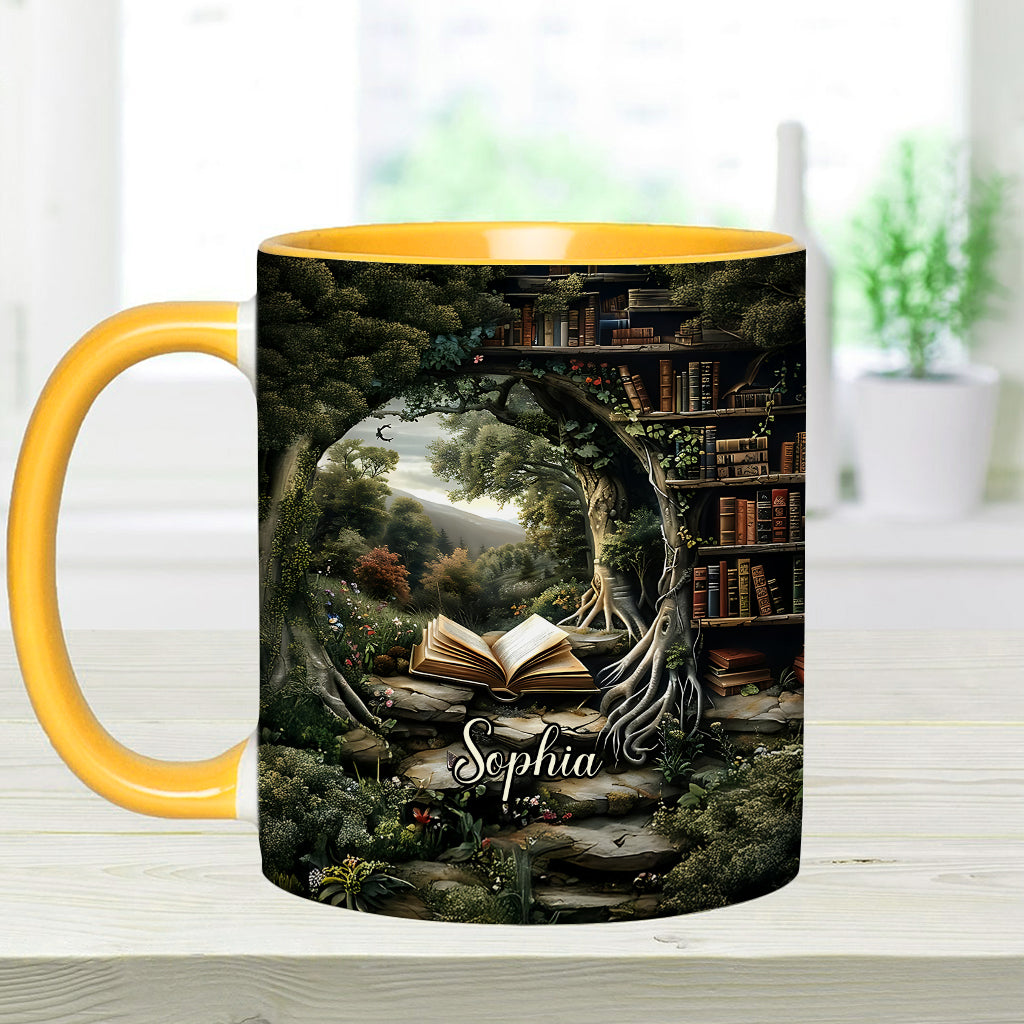 Just A Girl Who Loves Reading - Gift For Book Lovers - Personalized Book Accent Mug