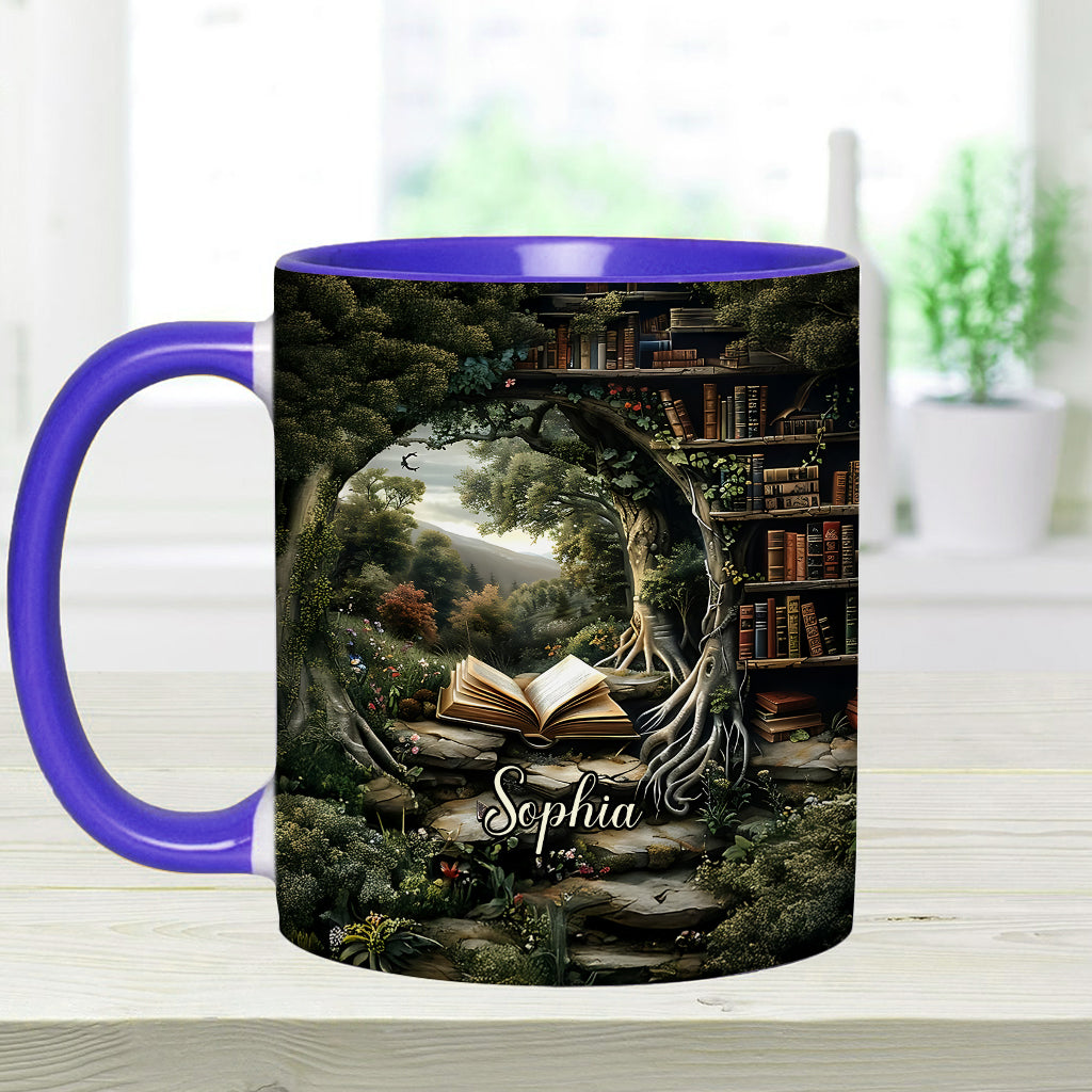 Just A Girl Who Loves Reading - Gift For Book Lovers - Personalized Book Accent Mug