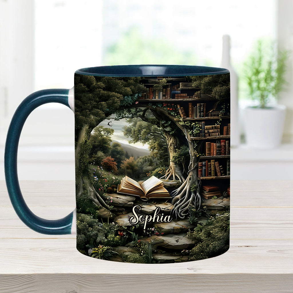 Just A Girl Who Loves Reading - Gift For Book Lovers - Personalized Book Accent Mug