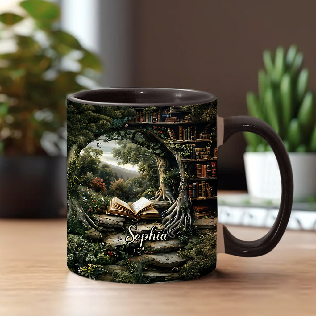 Just A Girl Who Loves Reading - Gift For Book Lovers - Personalized Book Accent Mug
