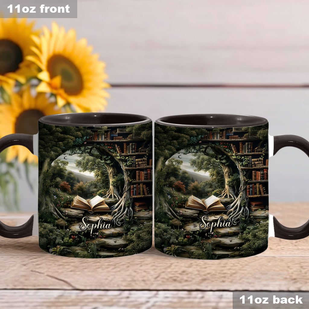 Just A Girl Who Loves Reading - Gift For Book Lovers - Personalized Book Accent Mug