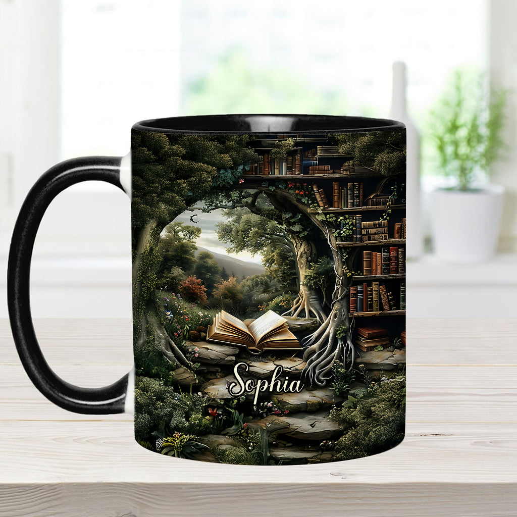 Just A Girl Who Loves Reading - Gift For Book Lovers - Personalized Book Accent Mug