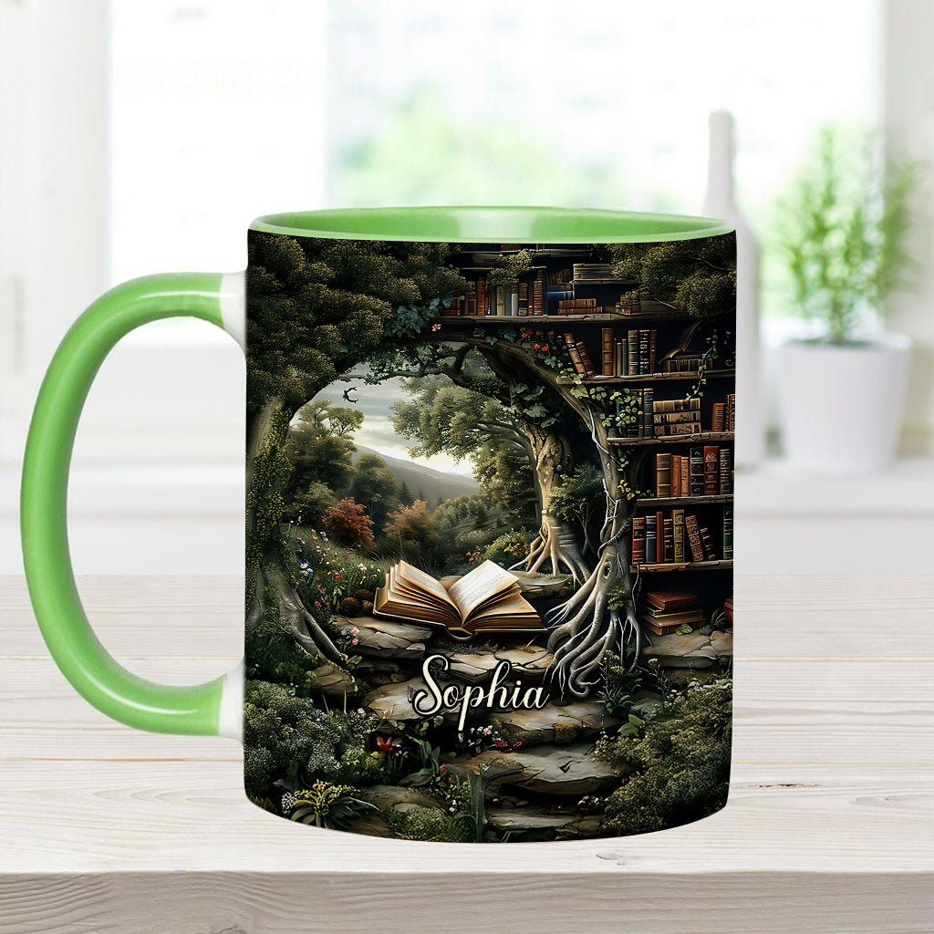 Just A Girl Who Loves Reading - Gift For Book Lovers - Personalized Book Accent Mug