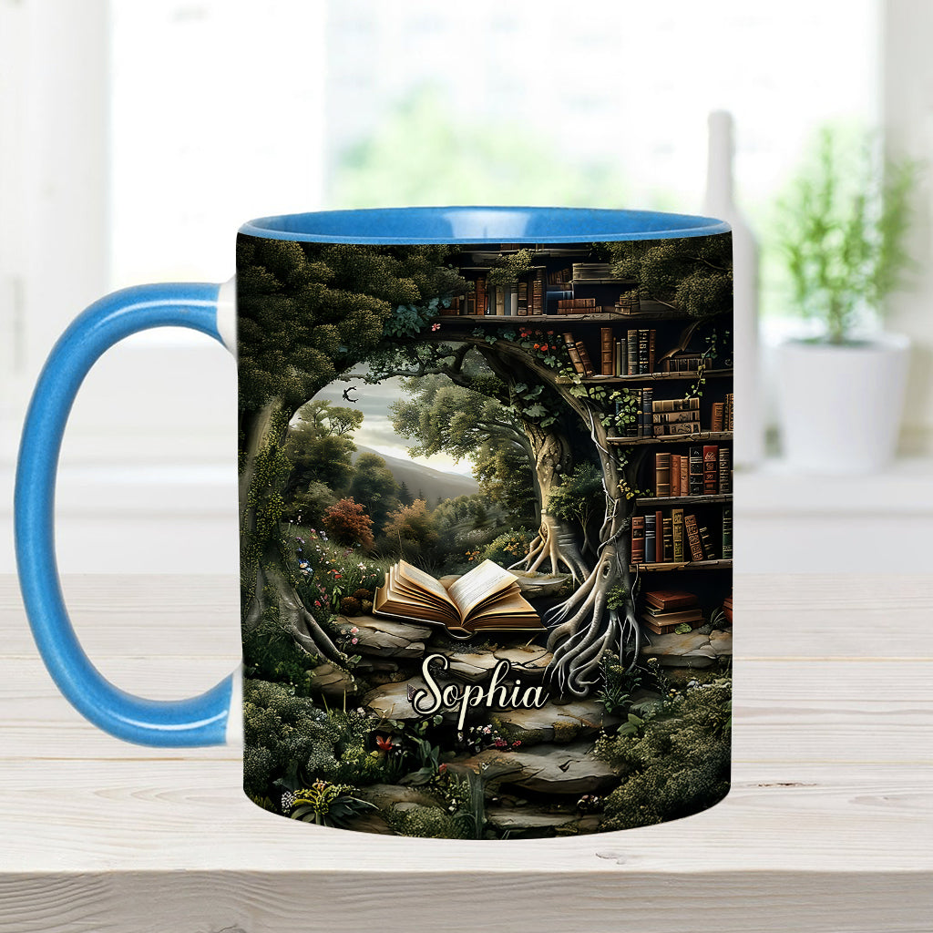 Just A Girl Who Loves Reading - Gift For Book Lovers - Personalized Book Accent Mug
