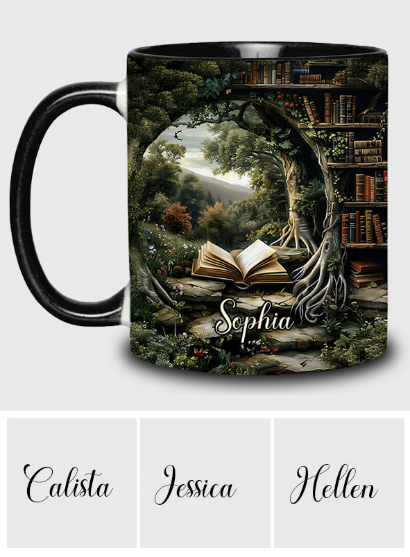 Just A Girl Who Loves Reading - Gift For Book Lovers - Personalized Book Accent Mug
