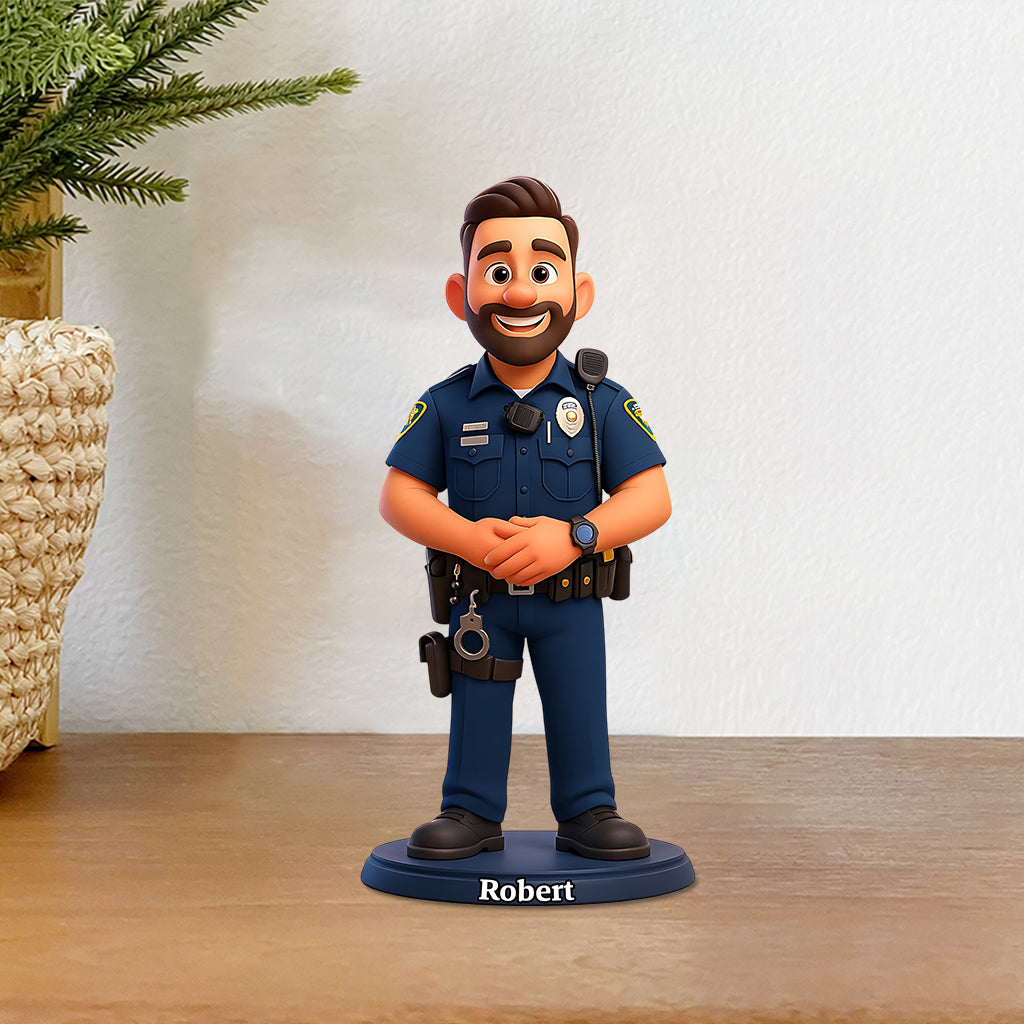 Serve and Protect - Personalized Police Officer Custom Shaped Acrylic Plaque