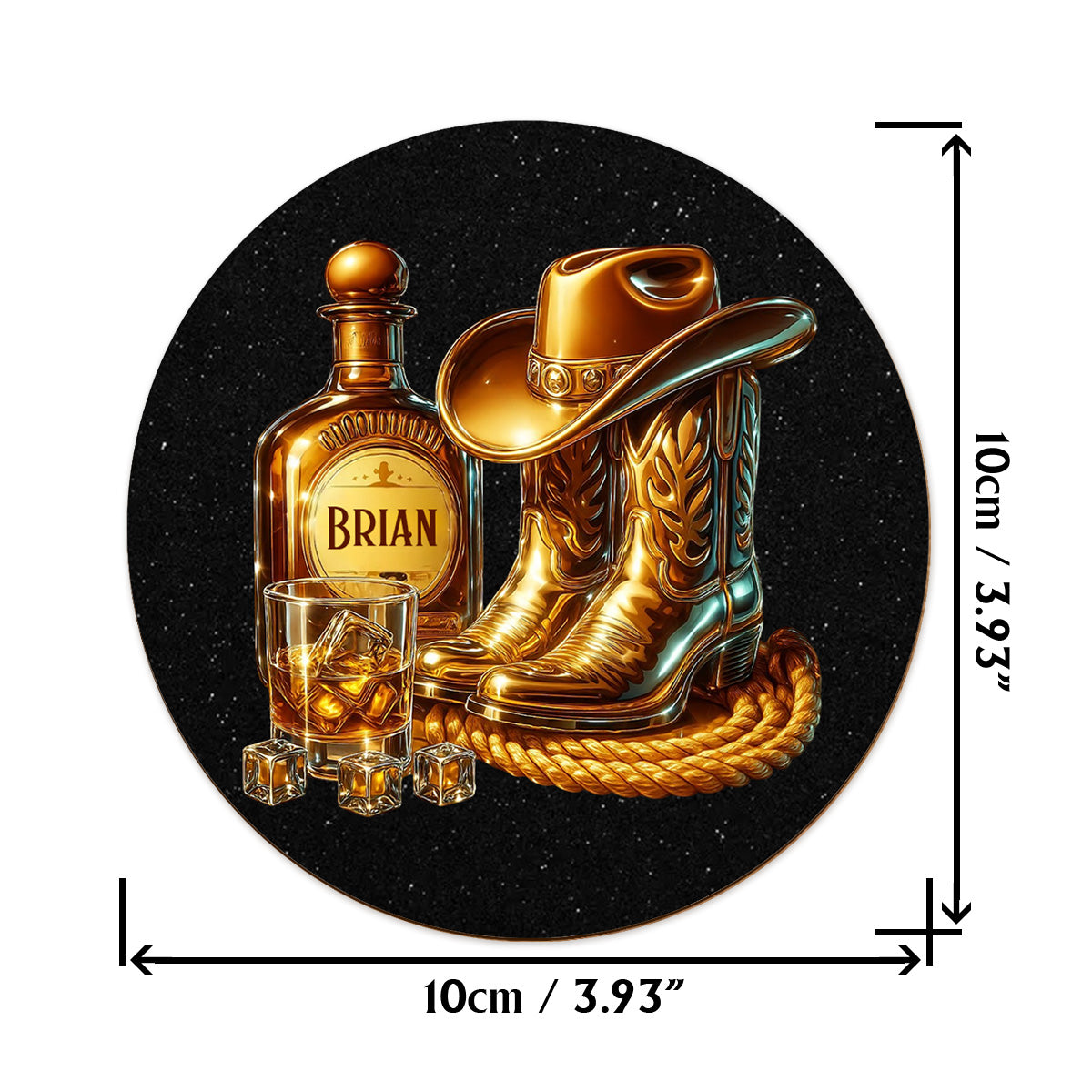 Cowboy Boots Hat - Personalized Whisky Whiskey Glass