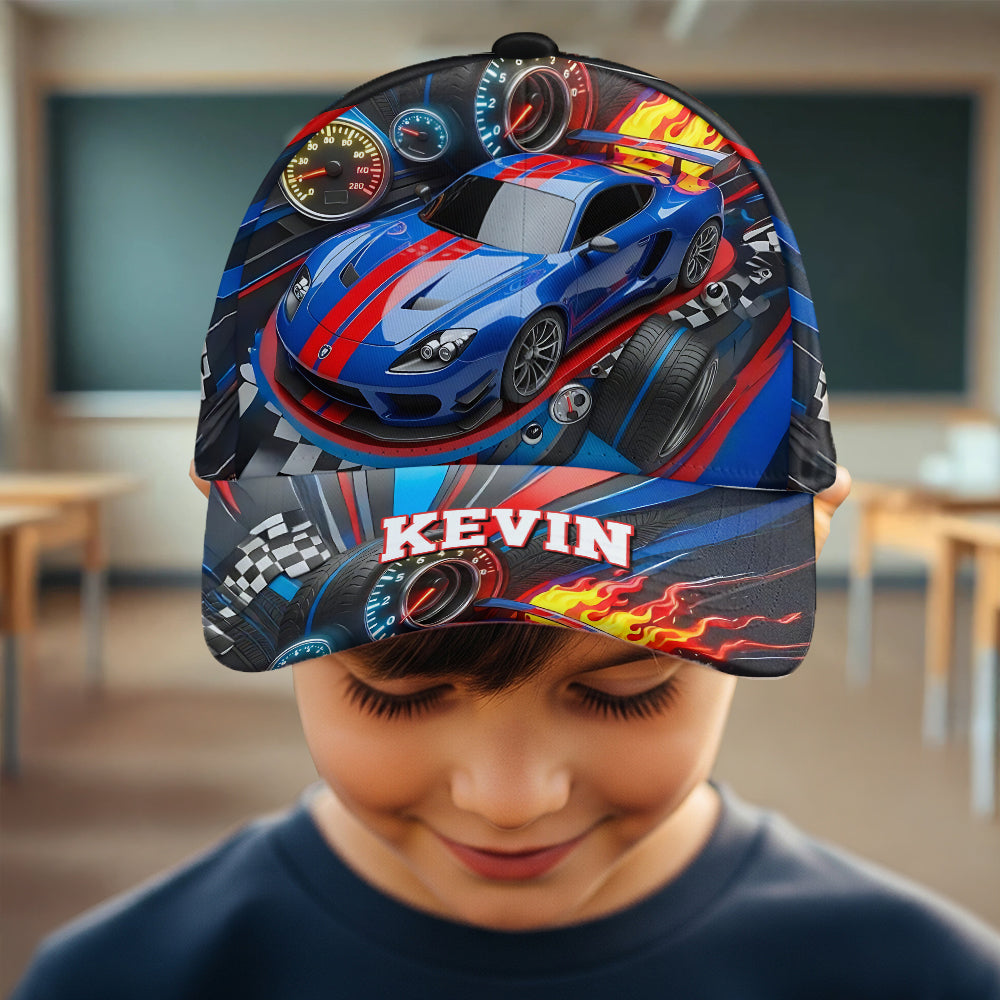 High-speed Racing Car - Personalized Kid Classic Cap & Backpack