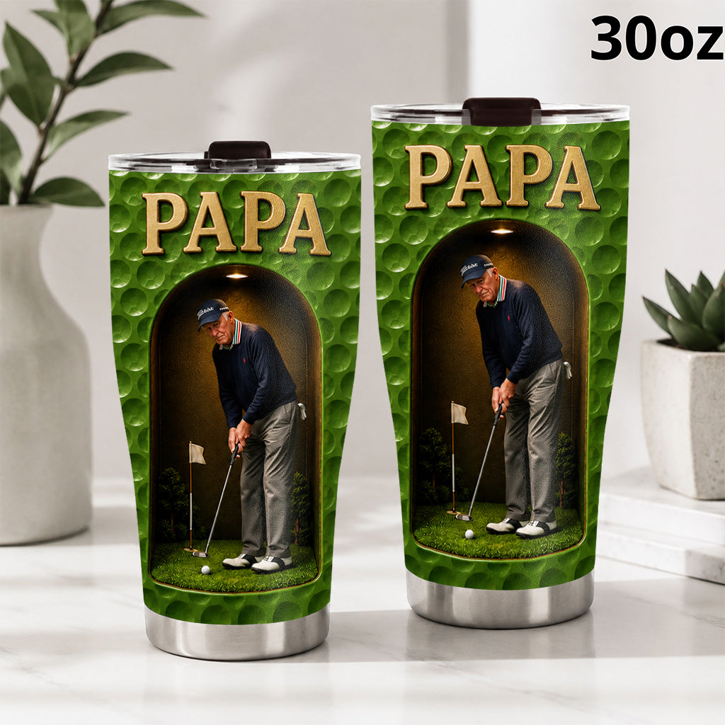 Any Photo Golf Man - Personalized Golf Tumbler