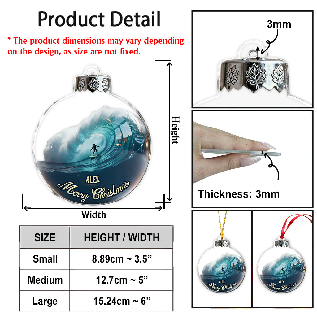 Surfing Life - Personalized Surfing Ornament
