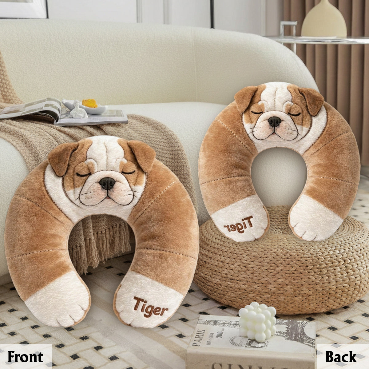 Dog Mom, Dog Dad Gift - Personalized Dog Premium Faux Fur Pillow