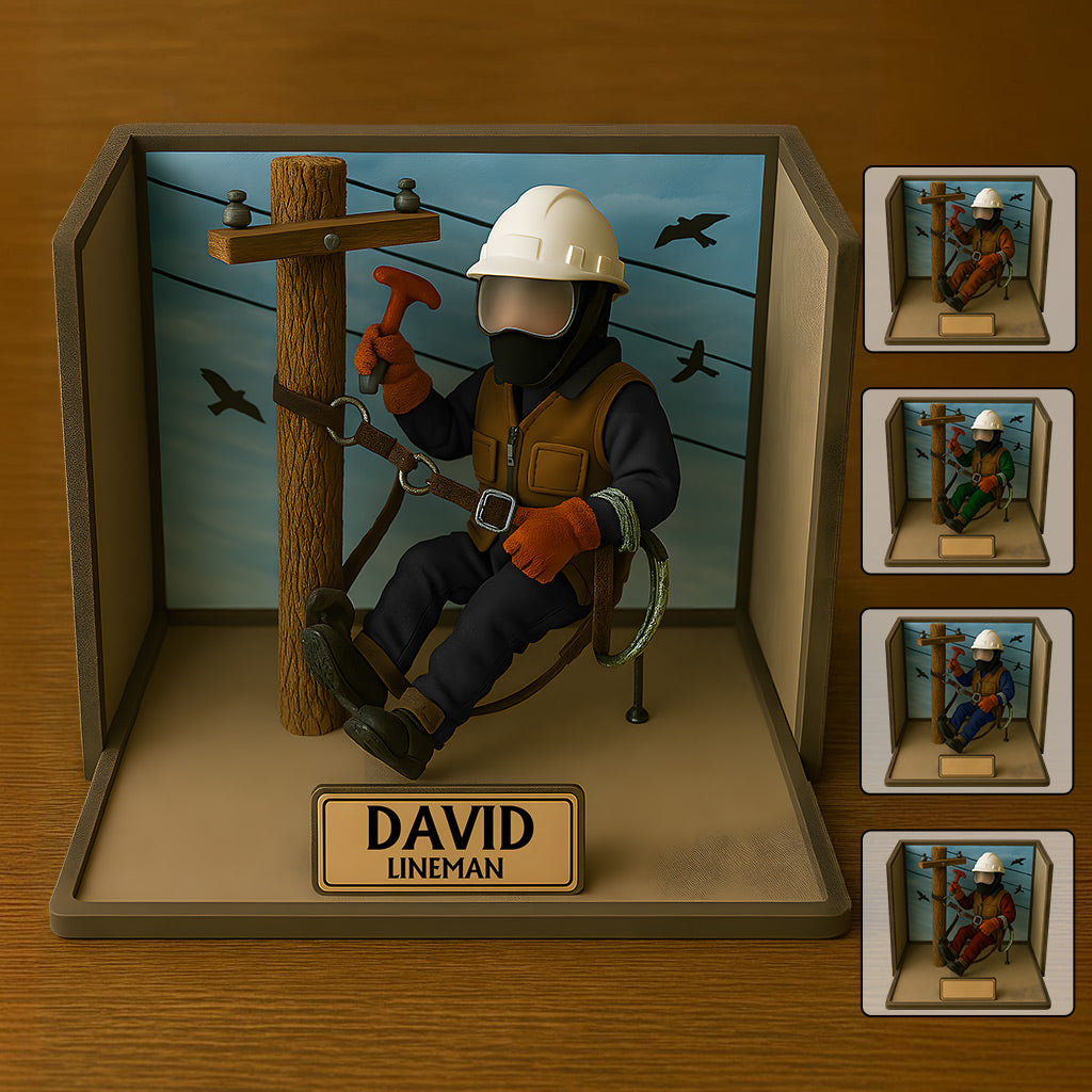 Cool Line Man - Personalized Lineman Custom Shaped Acrylic Plaque