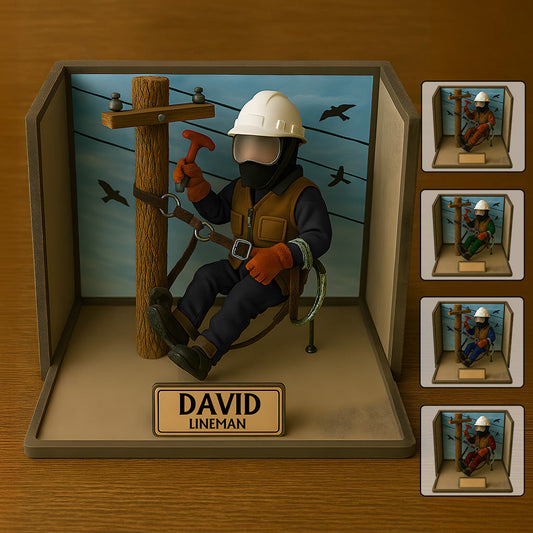 Cool Line Man - Personalized Lineman Custom Shaped Acrylic Plaque