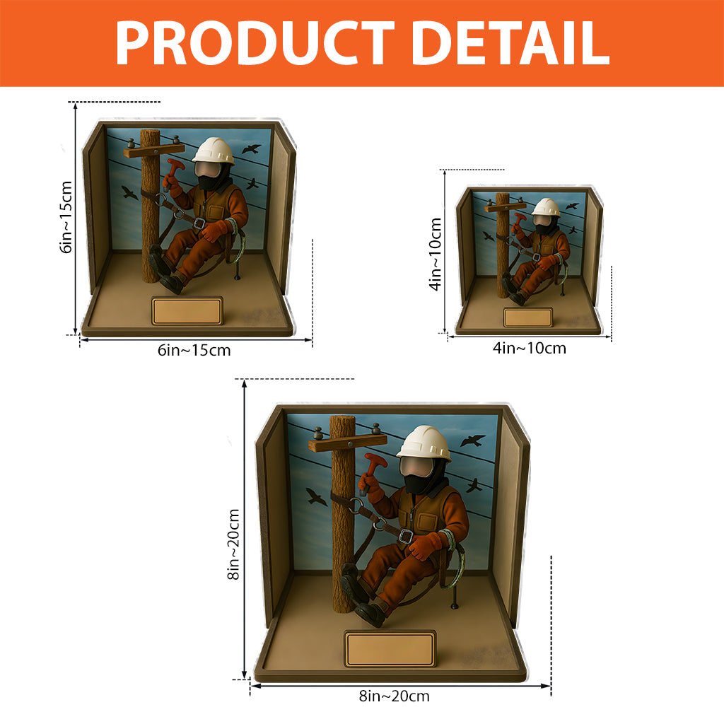 Cool Line Man - Personalized Lineman Custom Shaped Acrylic Plaque