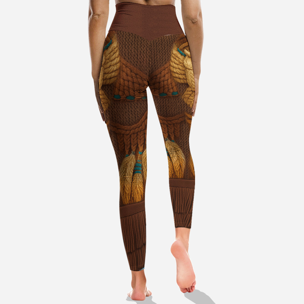 Native American Owl - Personalized American Indian Hoodie and Leggings