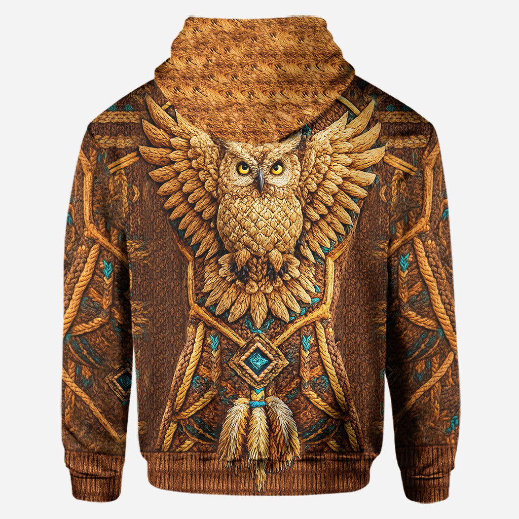 Native American Owl - Personalized American Indian Hoodie and Leggings