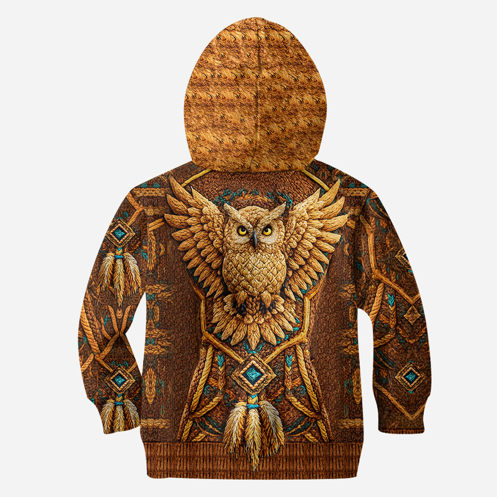 Native American Owl - Personalized American Indian Hoodie and Leggings