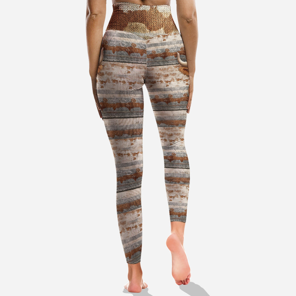 Cute Highland Cow - Personalized Highland Cow Hoodie and Leggings