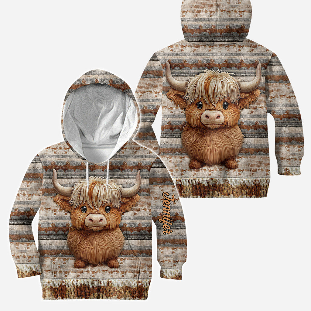 Cute Highland Cow - Personalized Highland Cow Hoodie and Leggings
