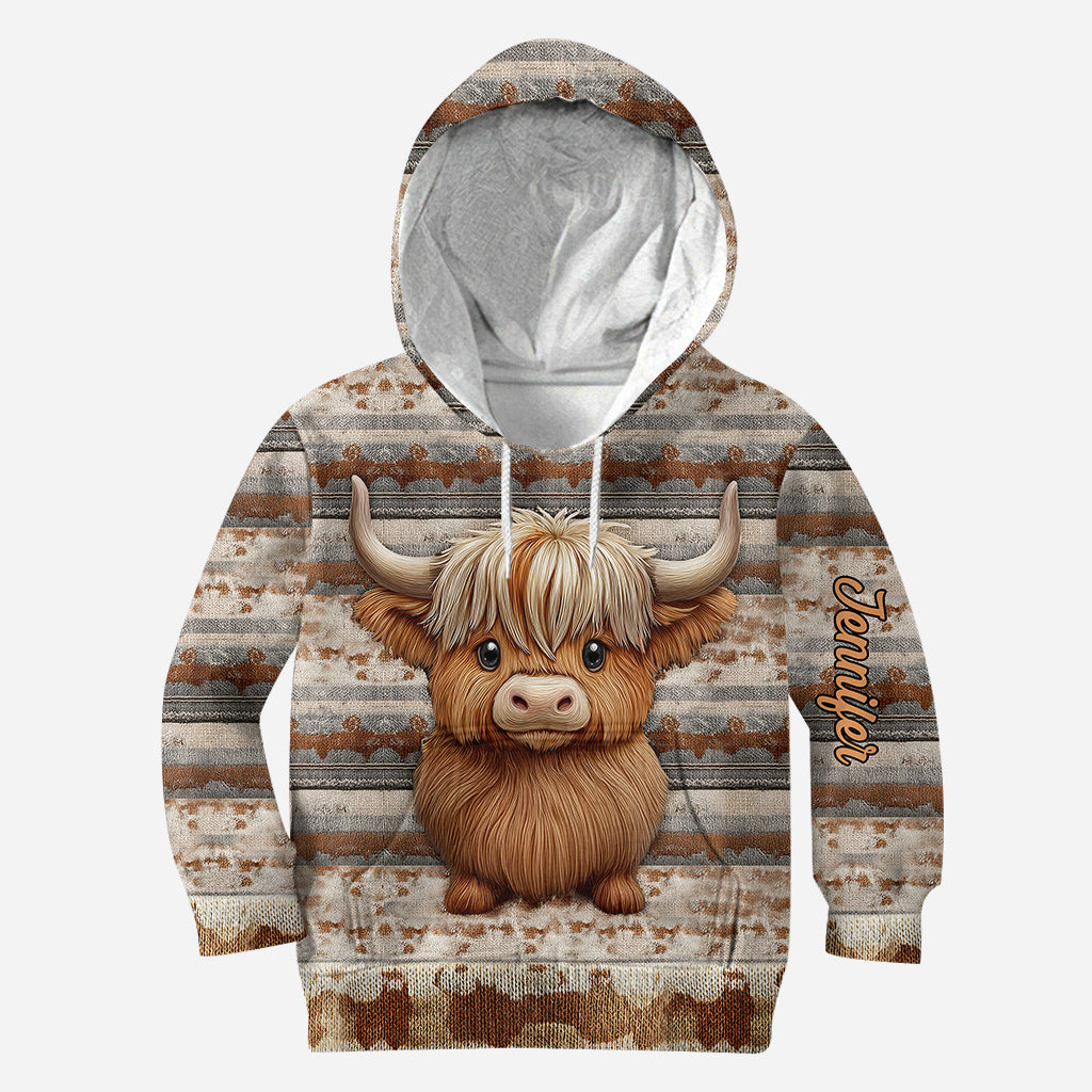 Cute Highland Cow - Personalized Highland Cow Hoodie and Leggings