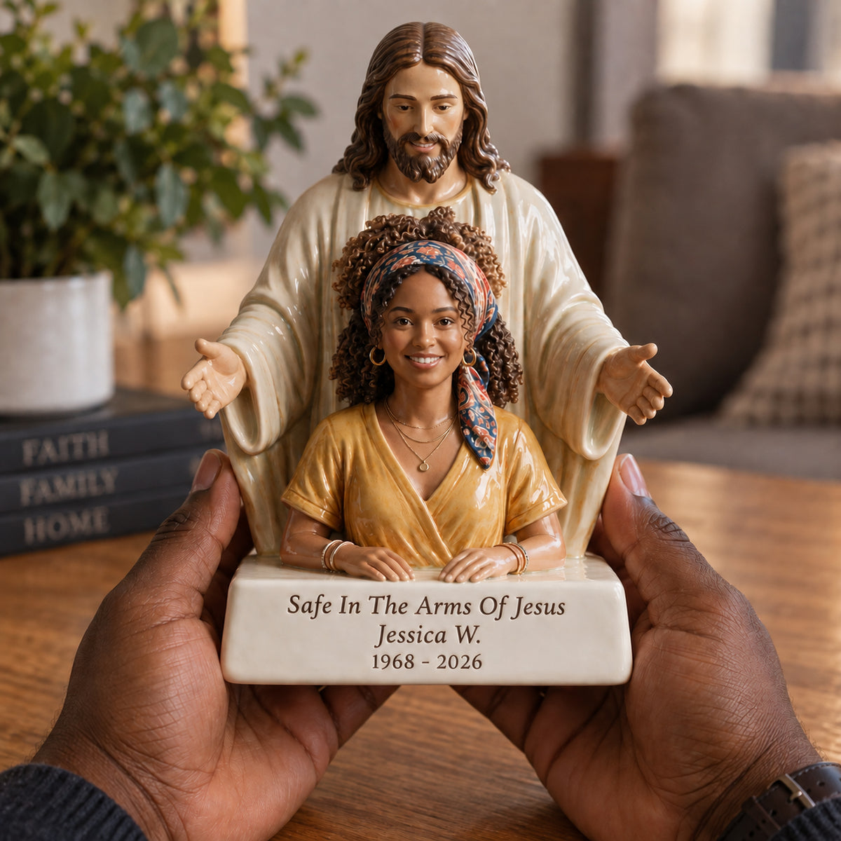 The Arms Of Jesus - Personalized Memorial 3D Plaque