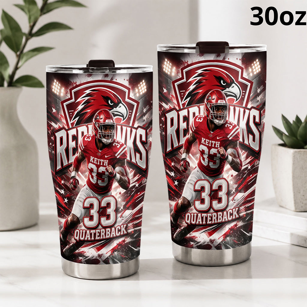 Custom From Any Photo - Personalized Football Tumbler