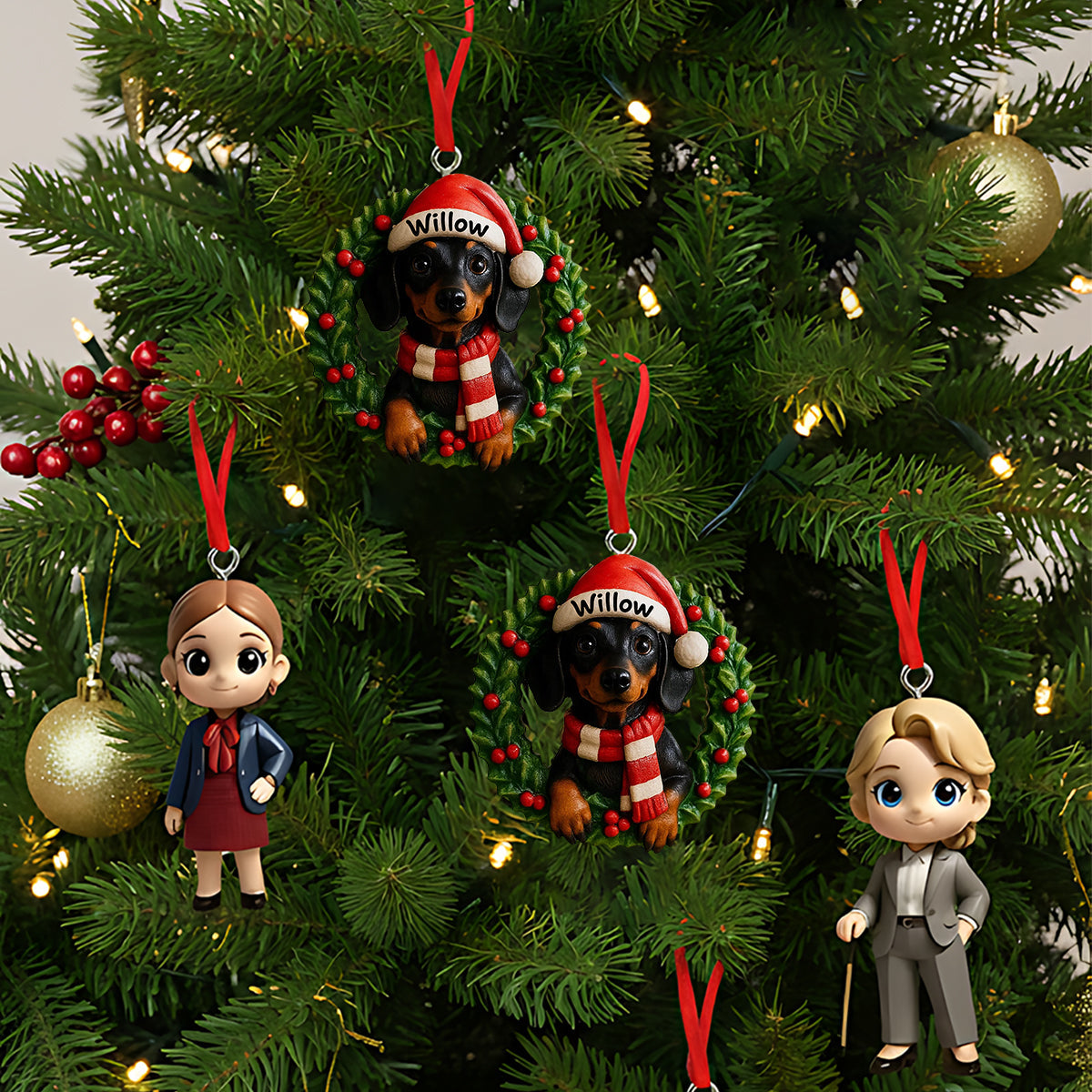 Pet Christmas - Personalized Dog Custom Made 3D Minifigure Ornament