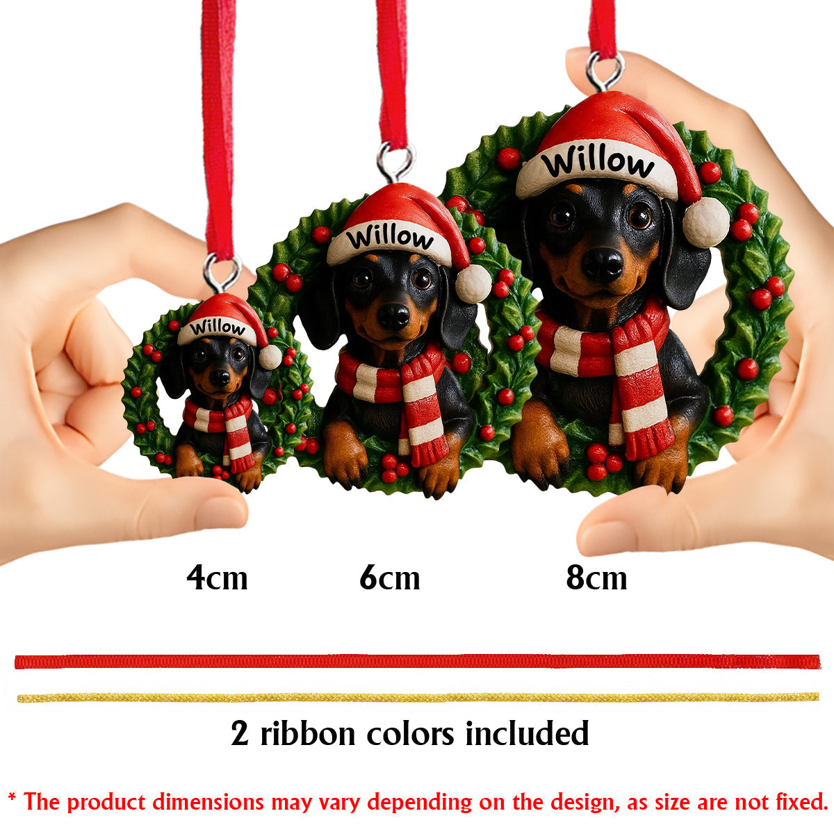 Pet Christmas - Personalized Dog Custom Made 3D Minifigure Ornament