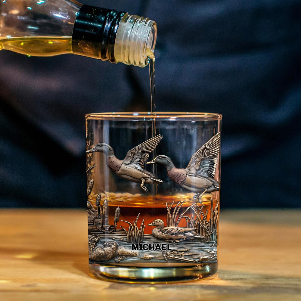 Duck Hunting - Personalized Hunting Whiskey Decanter Set