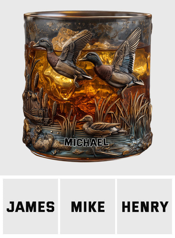 Duck Hunting - Personalized Hunting Whiskey Decanter Set