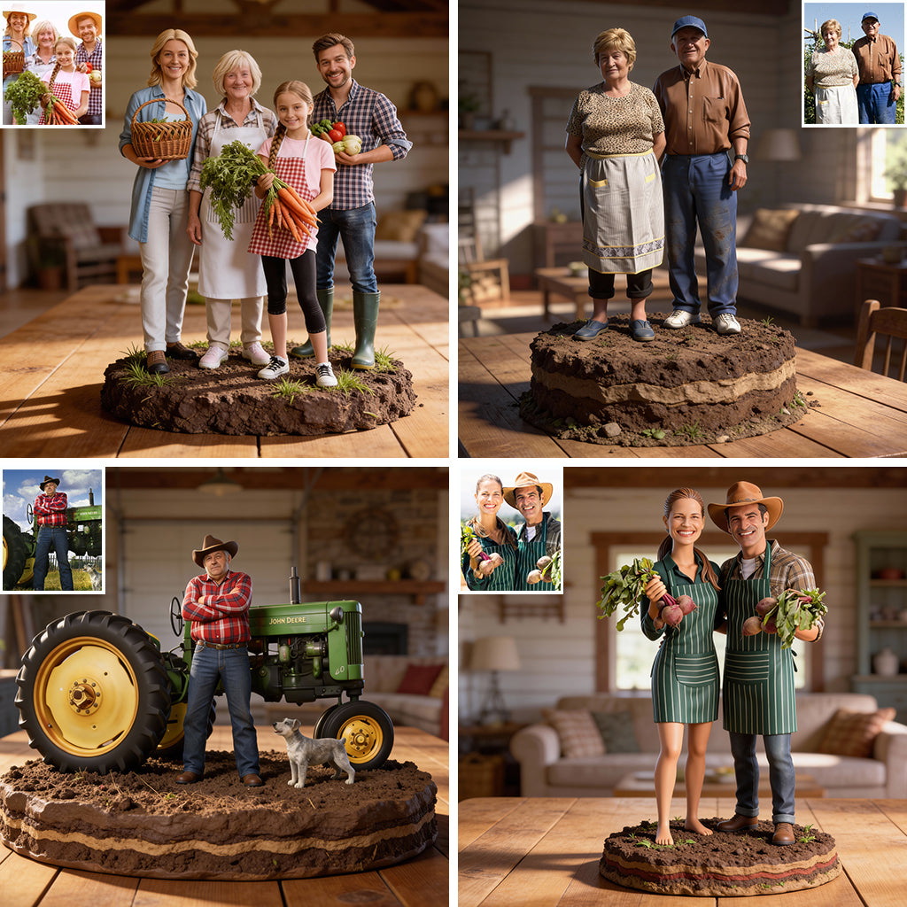 Geschenk für Landwirte – Personalisierte Acrylplakette in individueller Form