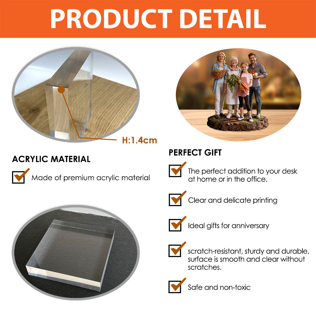 Geschenk für Landwirte – Personalisierte Acrylplakette in individueller Form