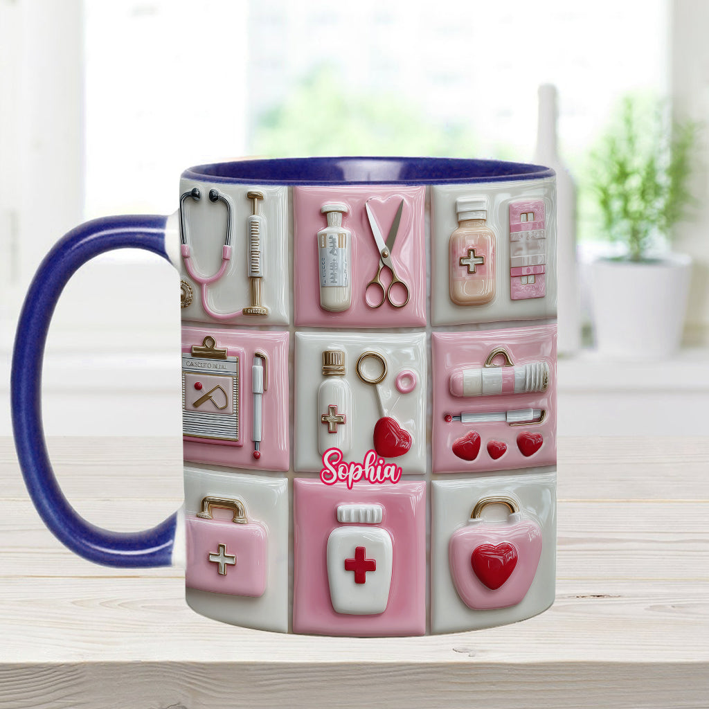 Love Nurse Life - Personalized Nurse Accent Mug