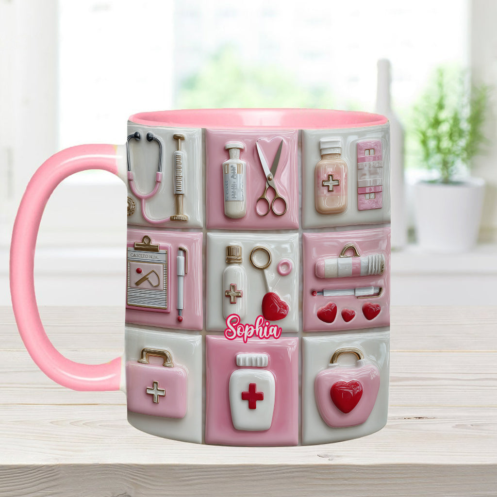 Love Nurse Life - Personalized Nurse Accent Mug