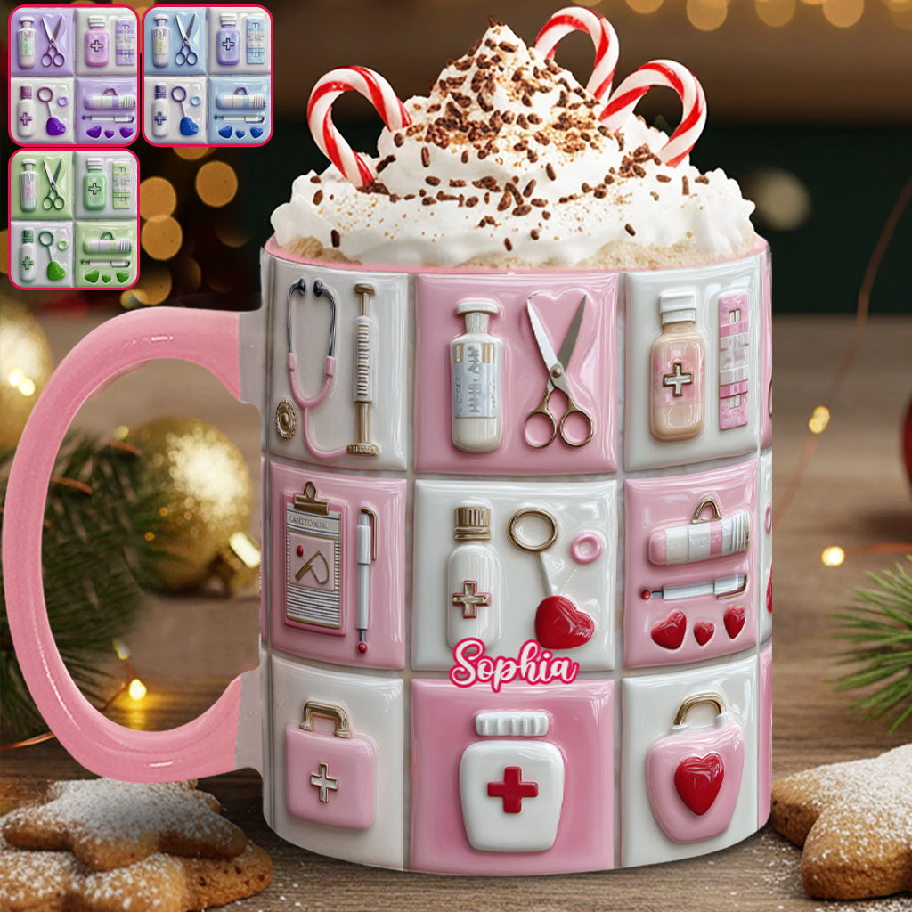 Love Nurse Life - Personalized Nurse Accent Mug