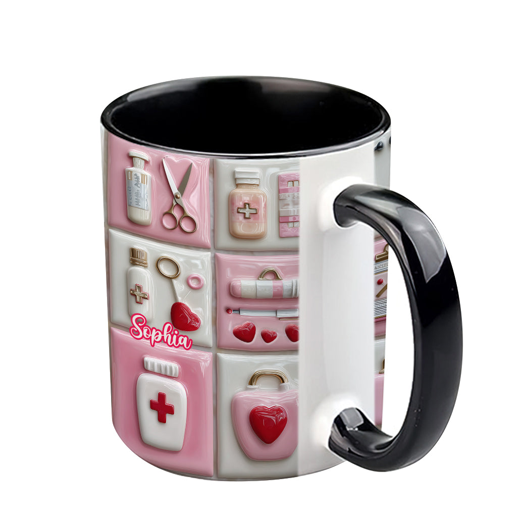 Love Nurse Life - Personalized Nurse Accent Mug