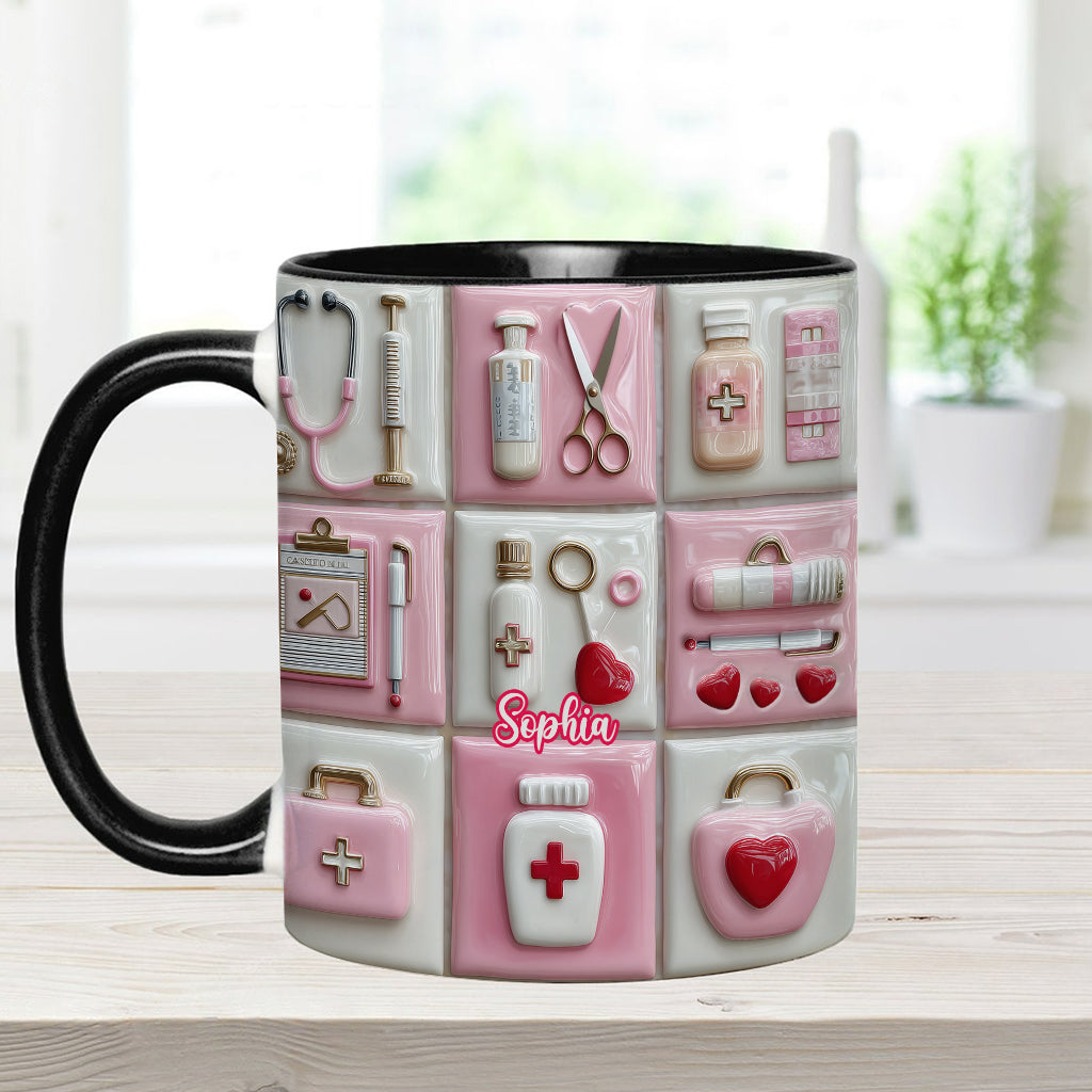 Love Nurse Life - Personalized Nurse Accent Mug
