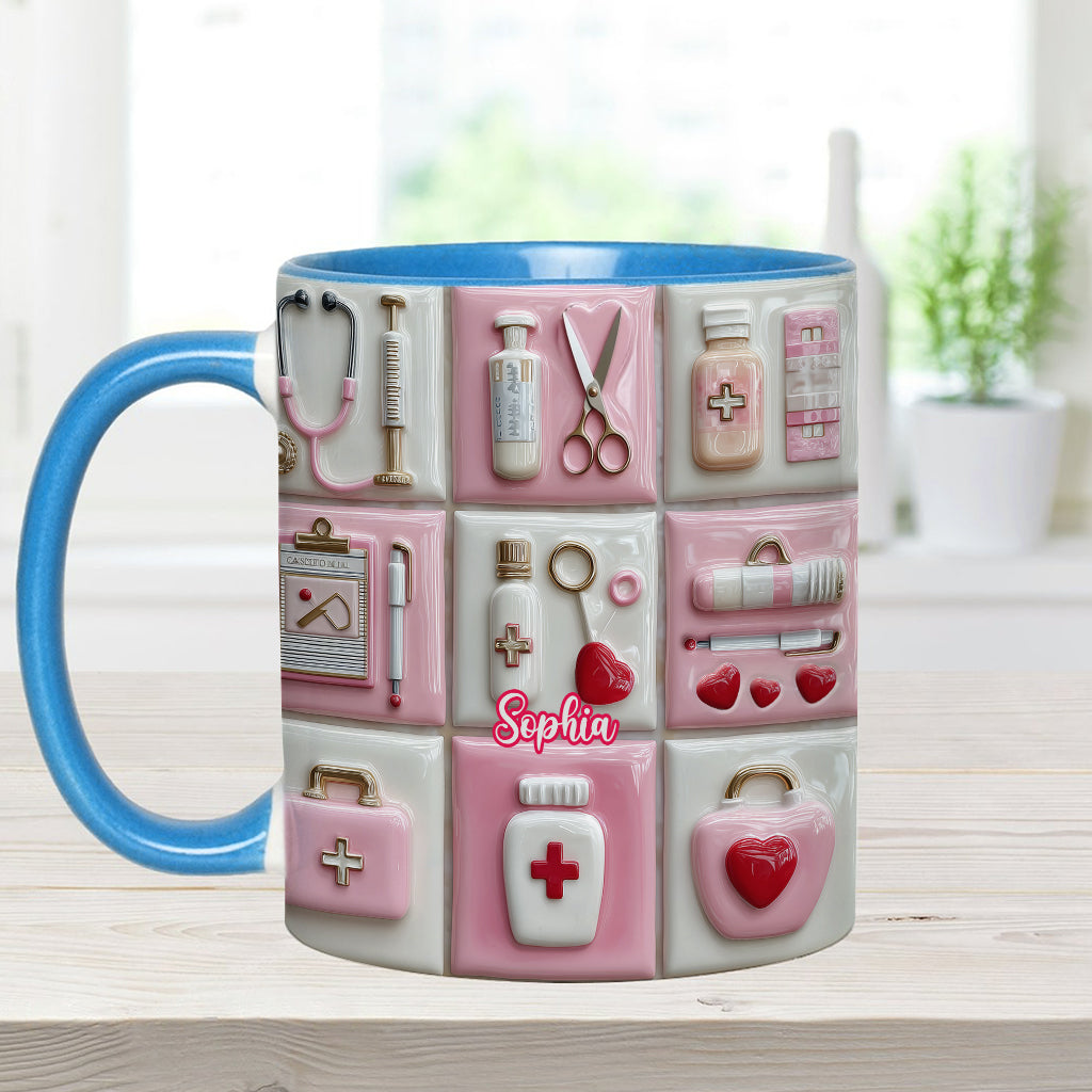 Love Nurse Life - Personalized Nurse Accent Mug