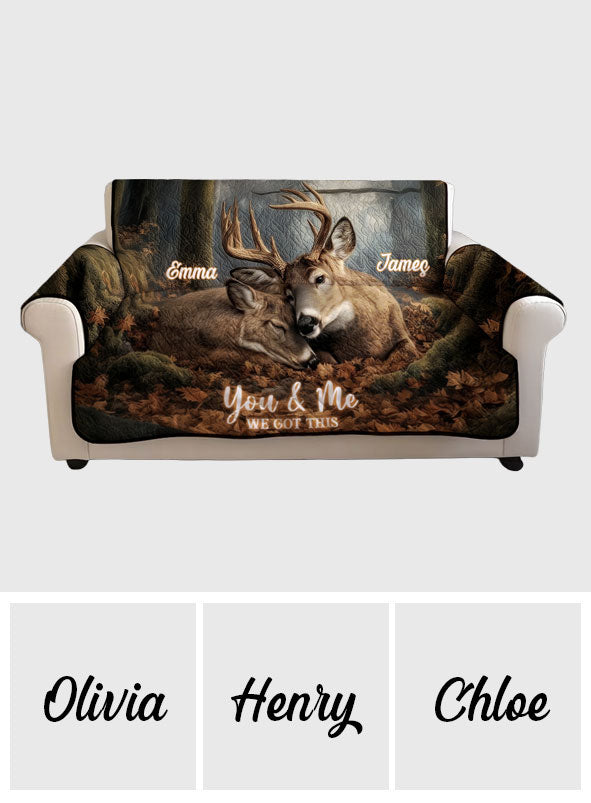 You & Me - Personalized Hunting Sofa/Couch Cover