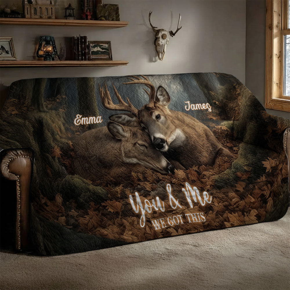 You & Me - Personalized Hunting Sofa/Couch Cover