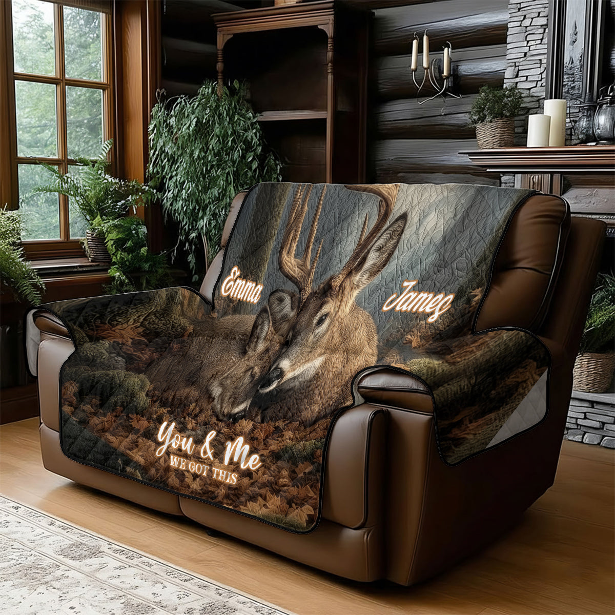You & Me - Personalized Hunting Sofa/Couch Cover