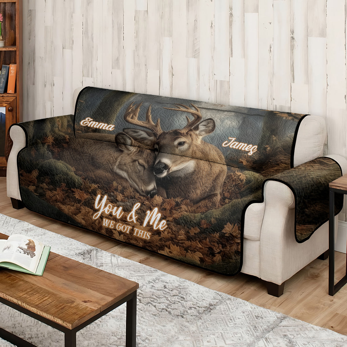 You & Me - Personalized Hunting Sofa/Couch Cover