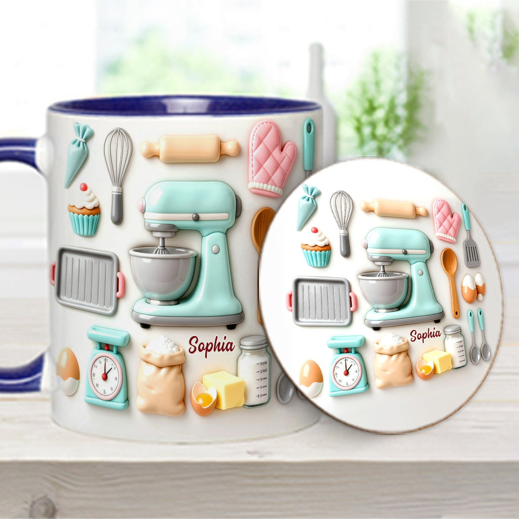 Love Baking - Personalized Baking Accent Mug & Coaster