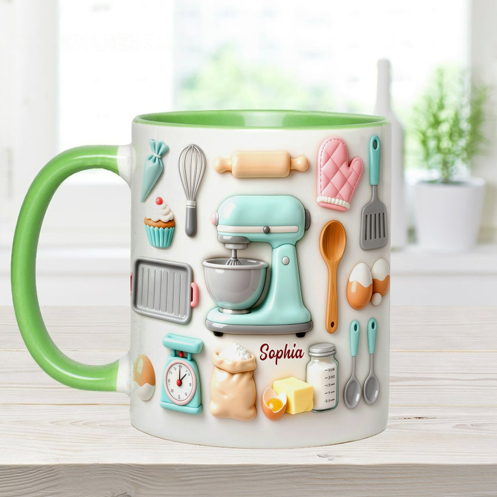 Love Baking - Personalized Baking Accent Mug & Coaster