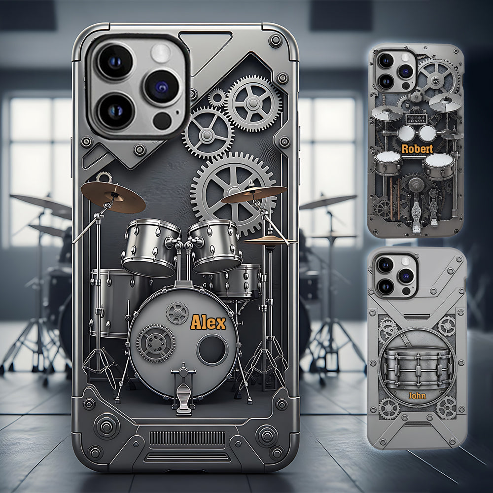 Vie de batteur - Coque de téléphone personnalisée avec impression intégrale pour batteur