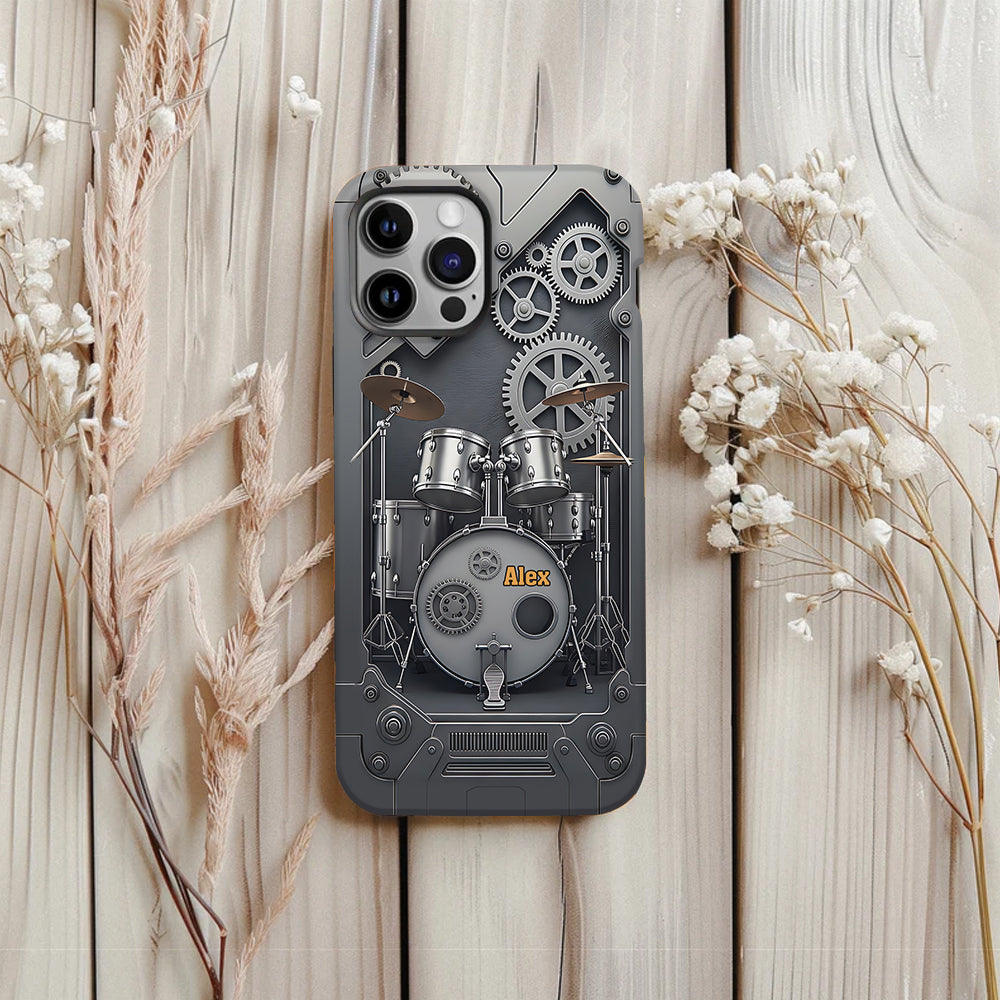Vie de batteur - Coque de téléphone personnalisée avec impression intégrale pour batteur